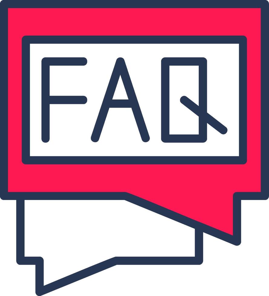 FAQ Line Half Filled vector