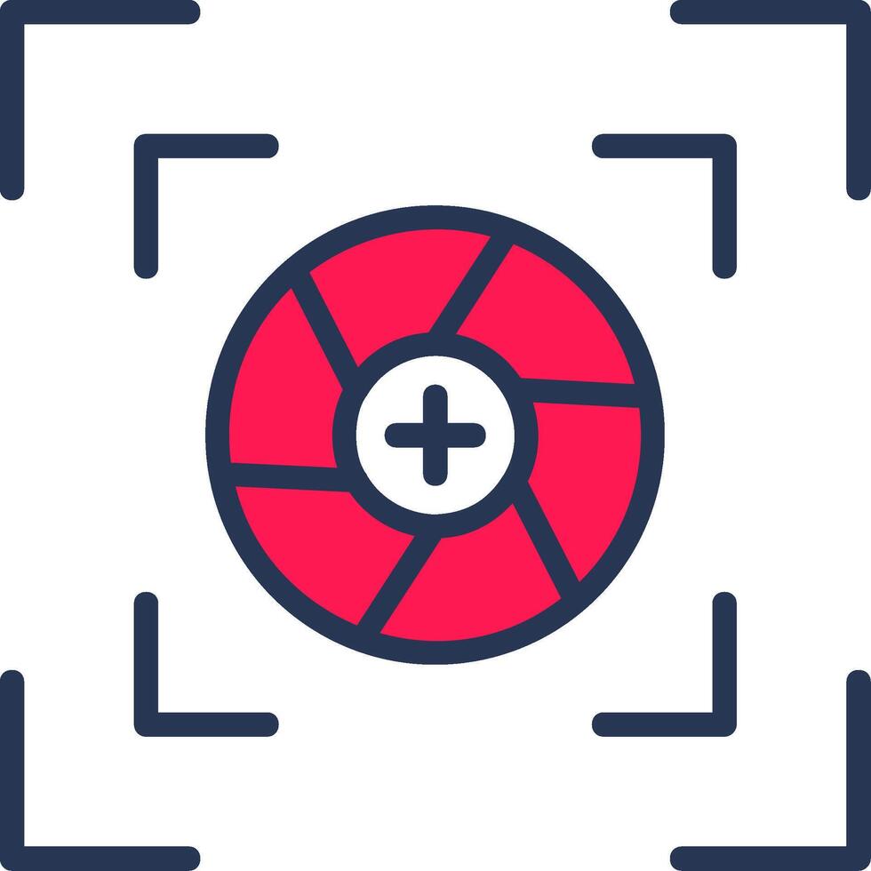 Camera Frame Line Half Filled vector