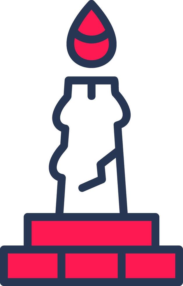 Candle Line Half Filled vector