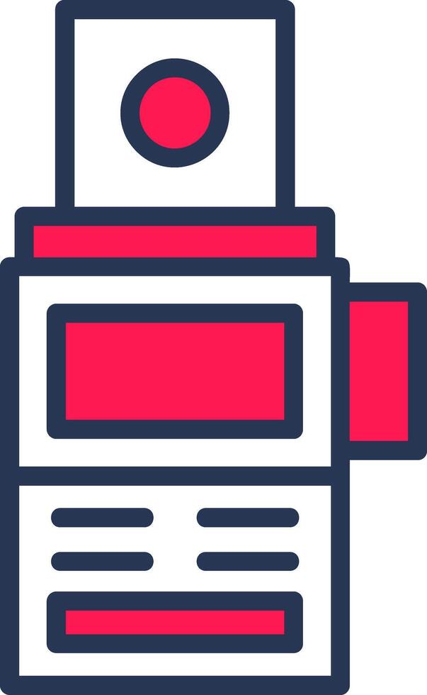 Camera Meter Line Half Filled vector