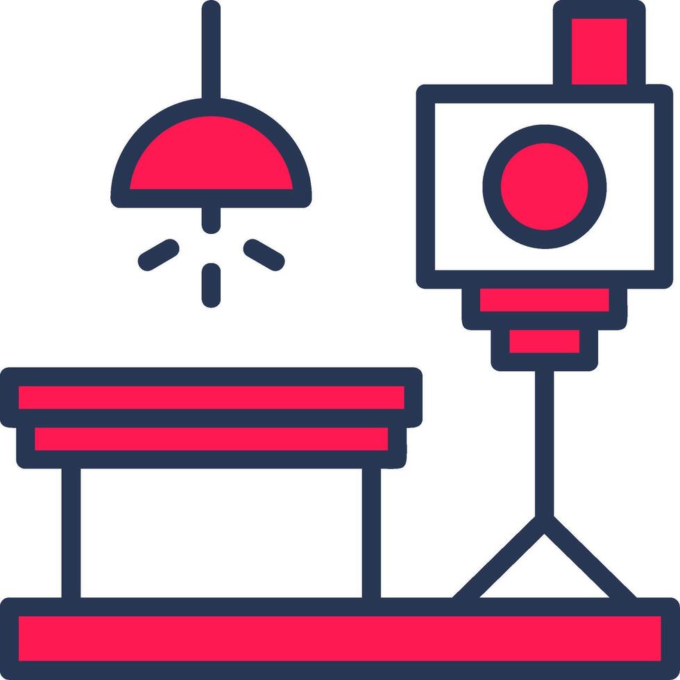 Photo Studio Line Half Filled vector