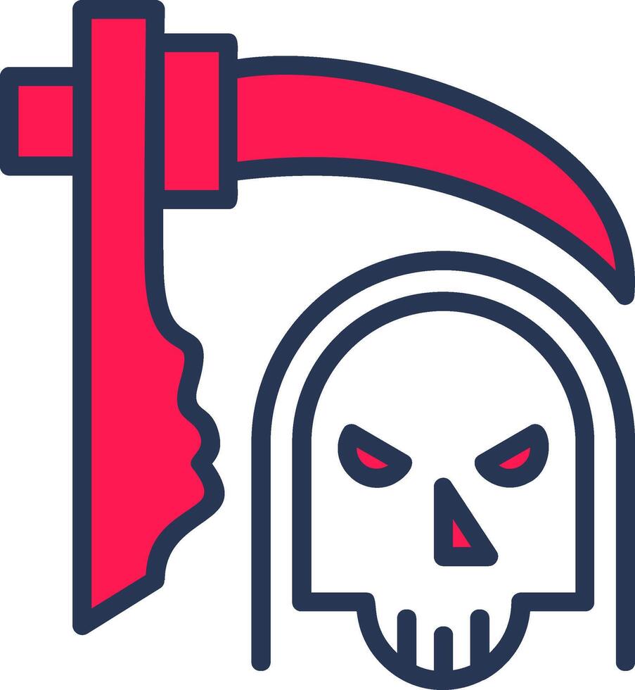Death Line Half Filled vector