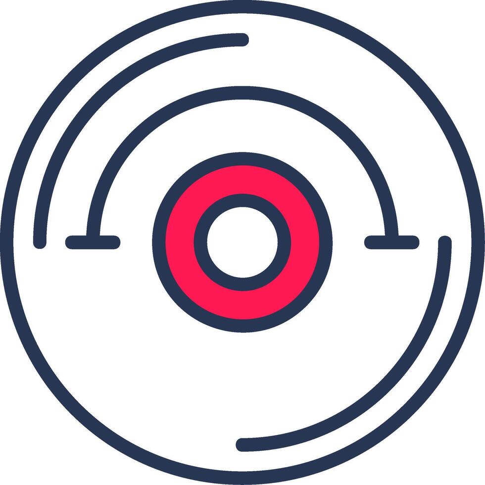 Compact Disc Line Half Filled vector