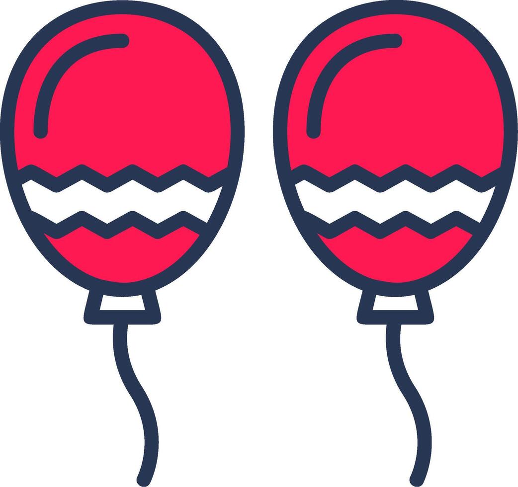 Balloons Line Half Filled vector