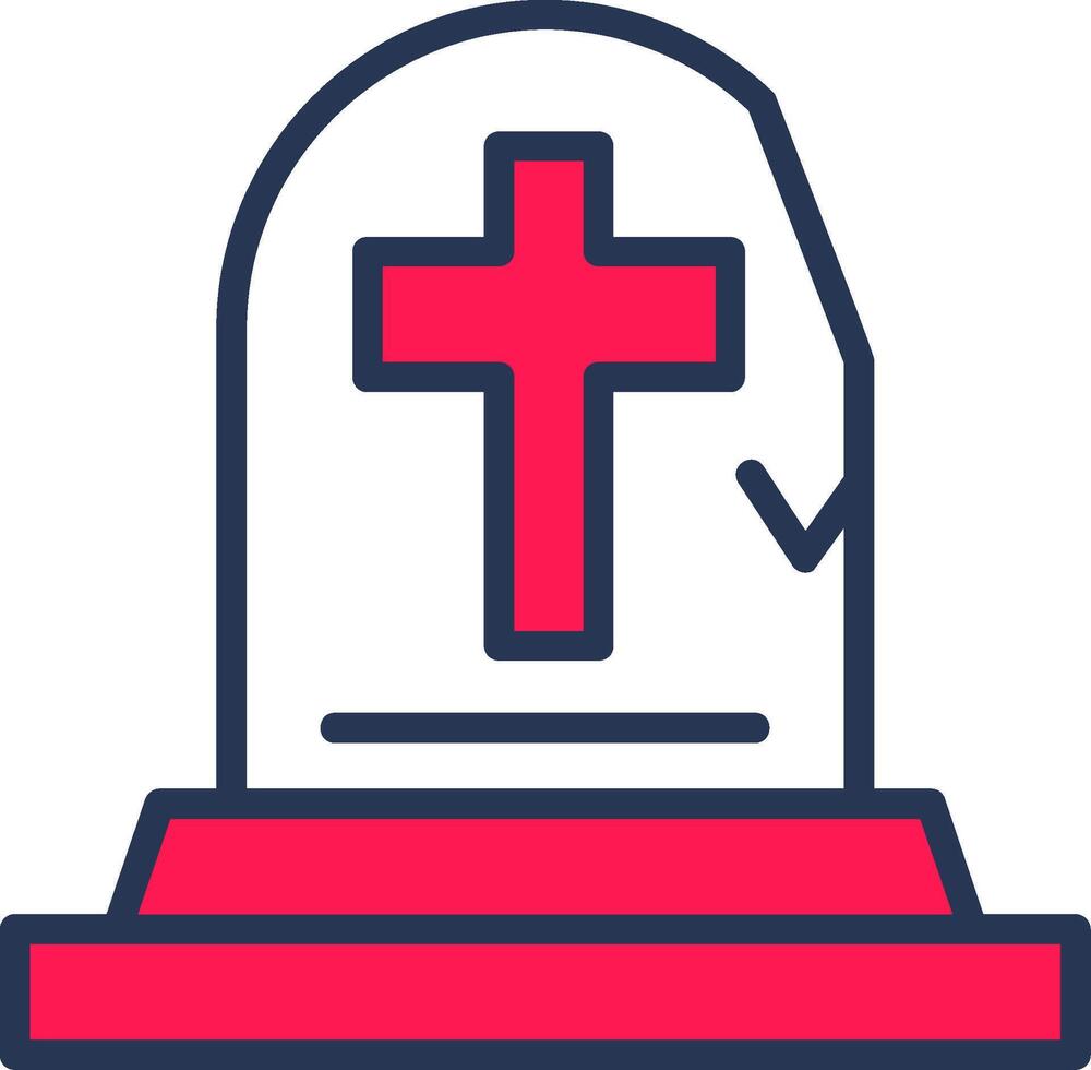 Tombstone Line Half Filled vector