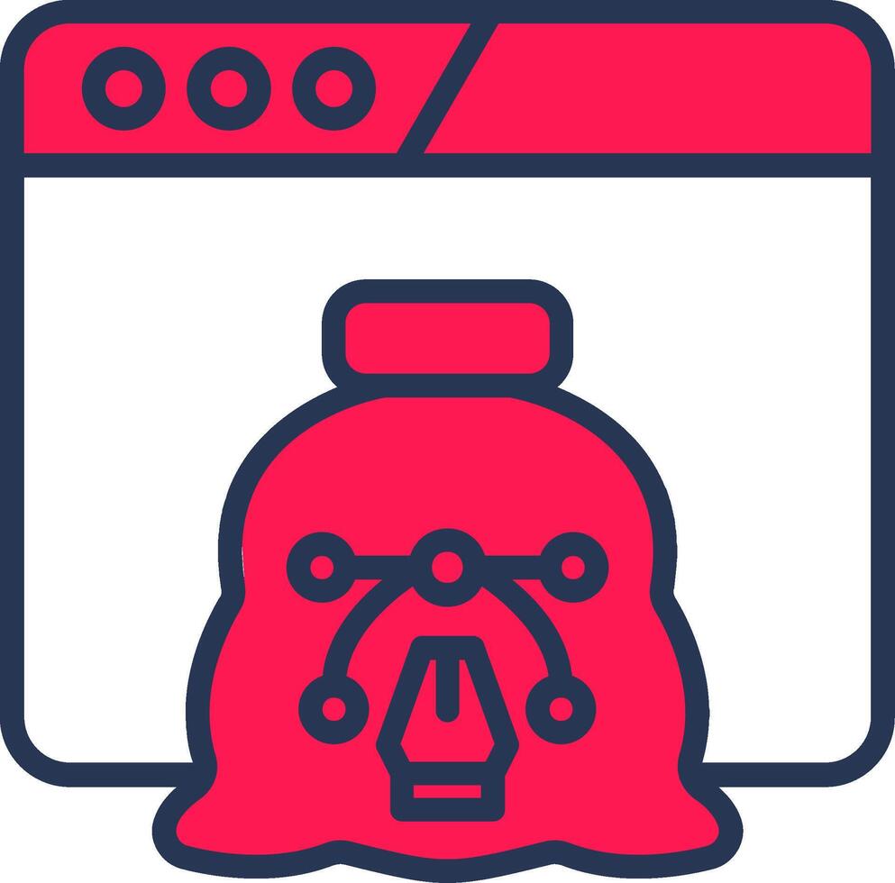 Design Debt Line Half Filled vector