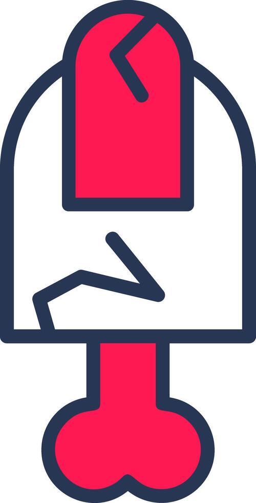 Scary Finger Line Half Filled vector