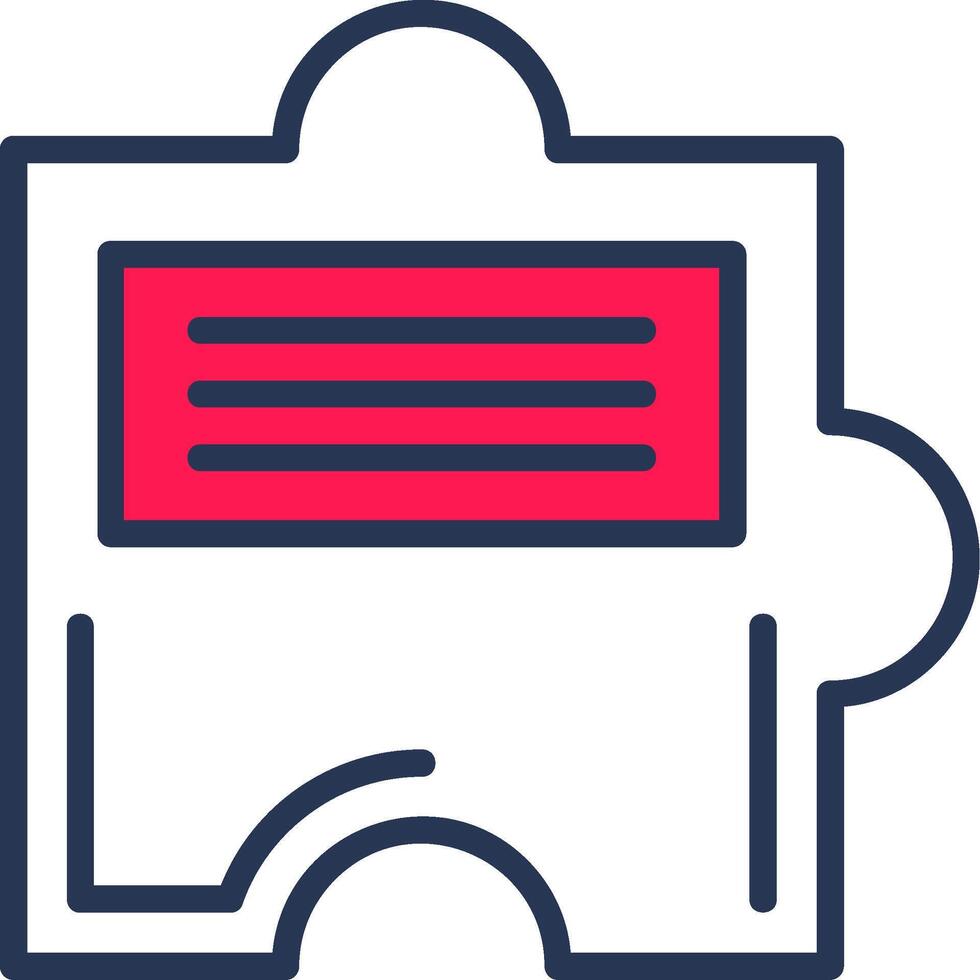 Puzzle Line Half Filled vector