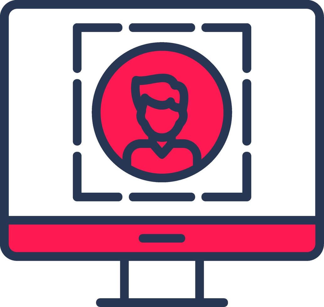 User Centered Design Line Half Filled vector