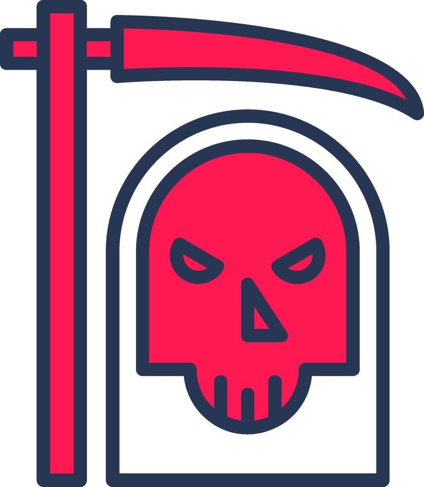 Grim Reaper Line Half Filled vector