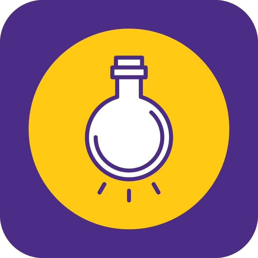 Light Bulb Filled Curve Icon vector