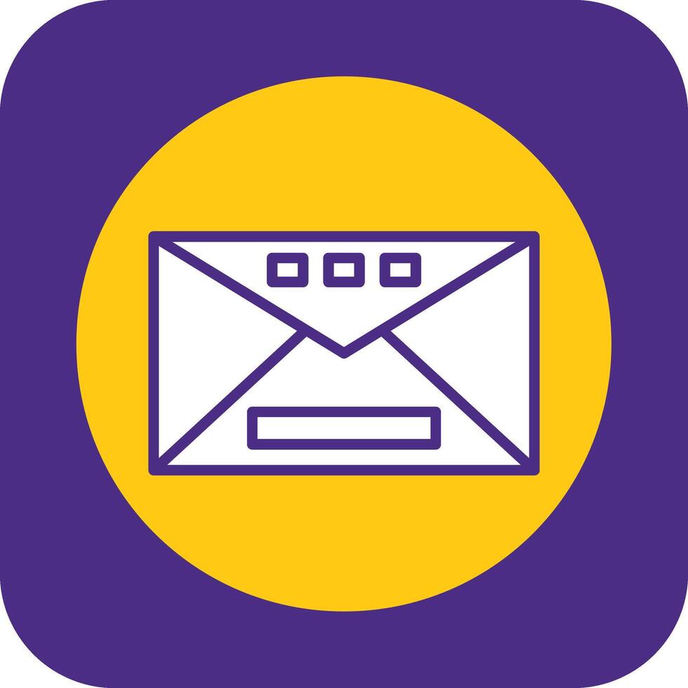 Mail Filled Curve Icon vector