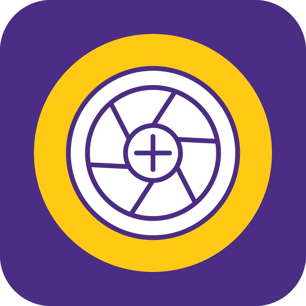 Diaphragm Filled Curve Icon vector