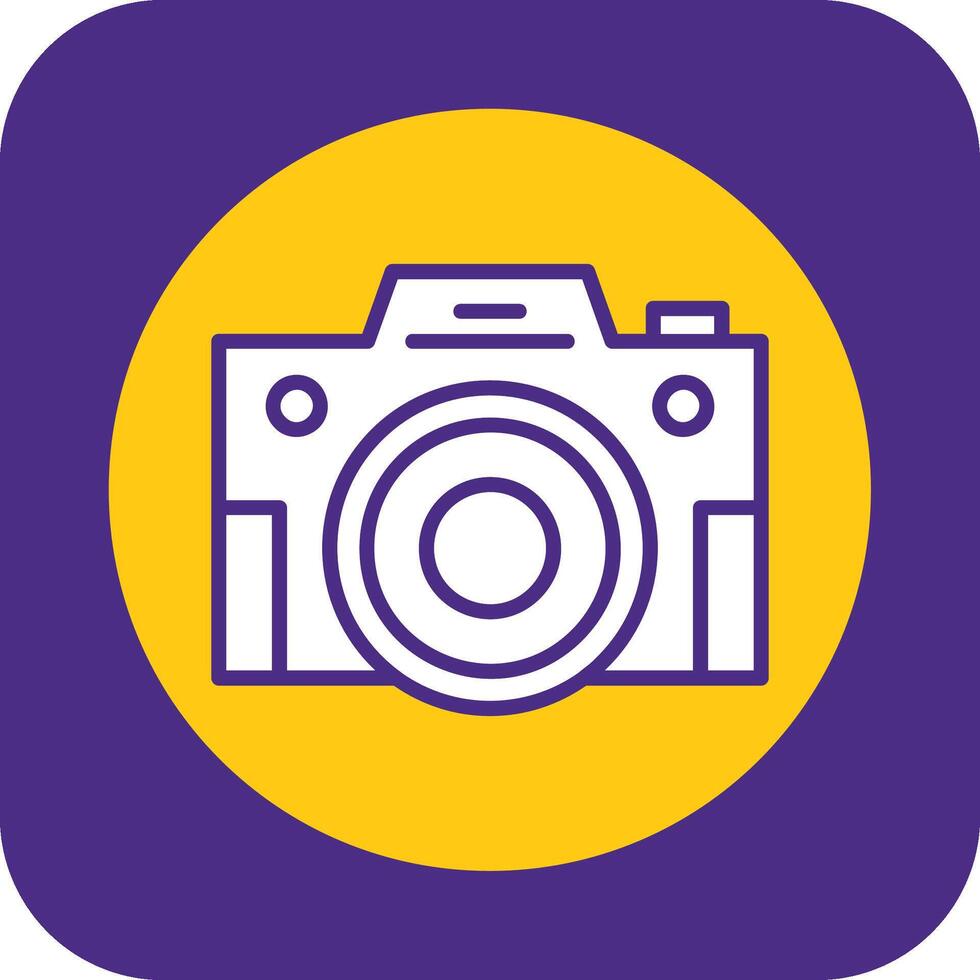 Compact Camera Filled Curve Icon vector