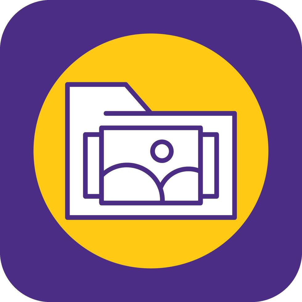 Images Folder Filled Curve Icon vector