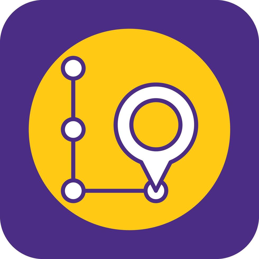 Gps Filled Curve Icon vector