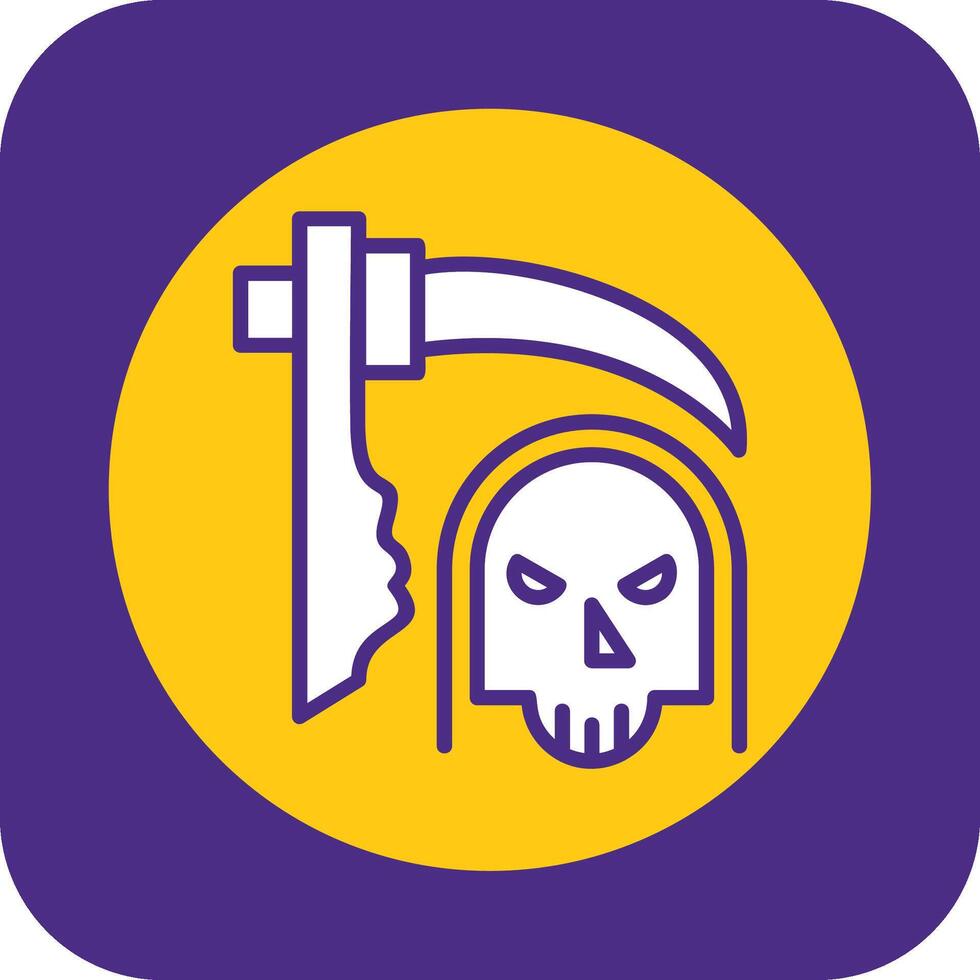 Death Filled Curve Icon vector