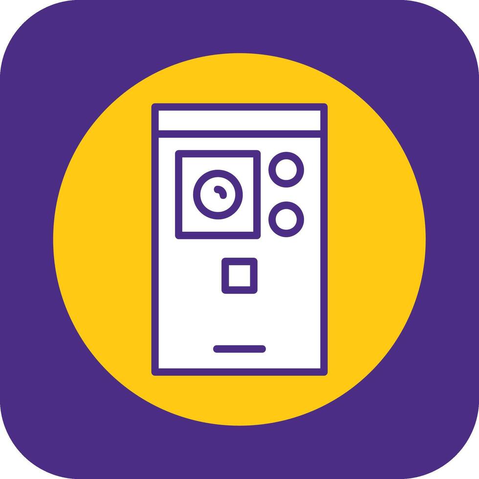 Smartphone Camera Filled Curve Icon vector