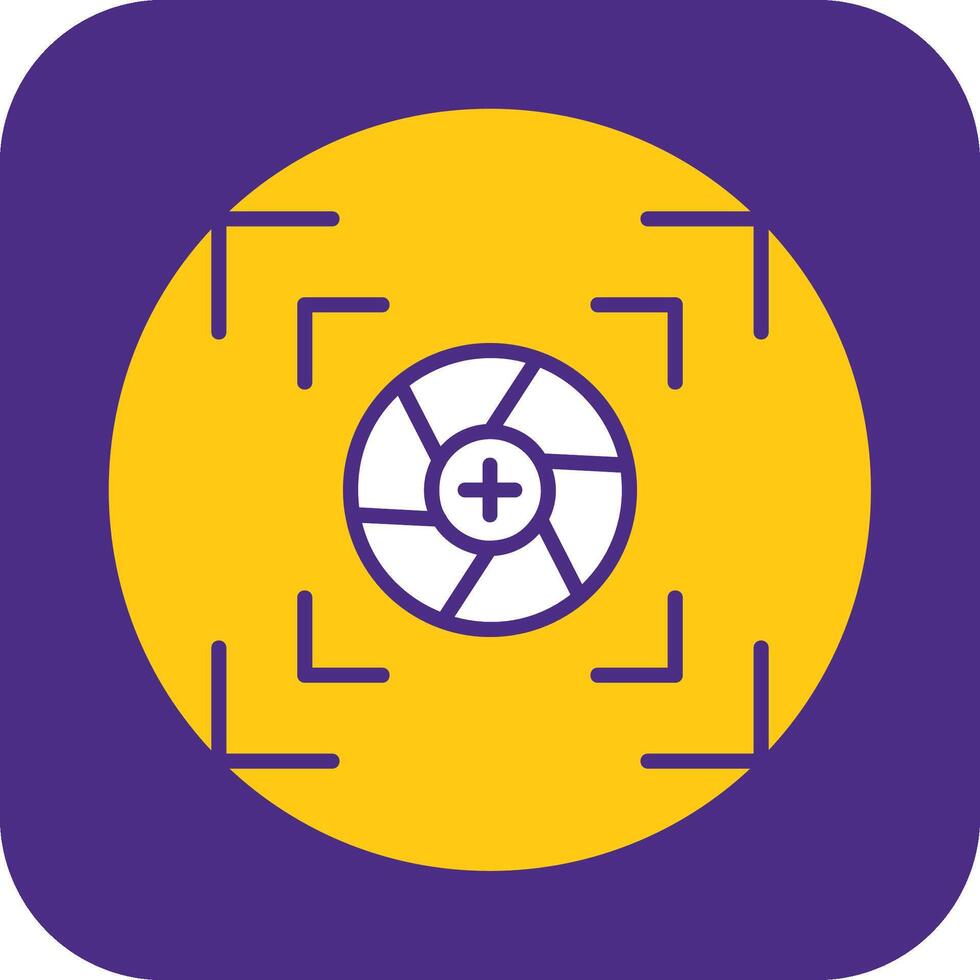 Camera Frame Filled Curve Icon vector