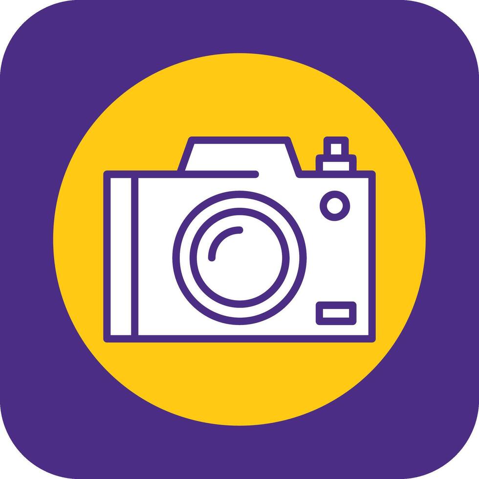 Camera Filled Curve Icon vector