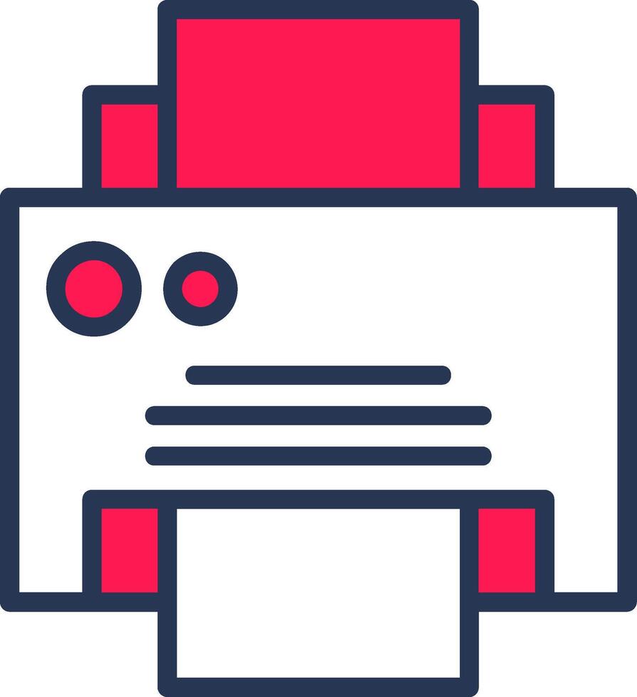 Printer Line Half Filled vector