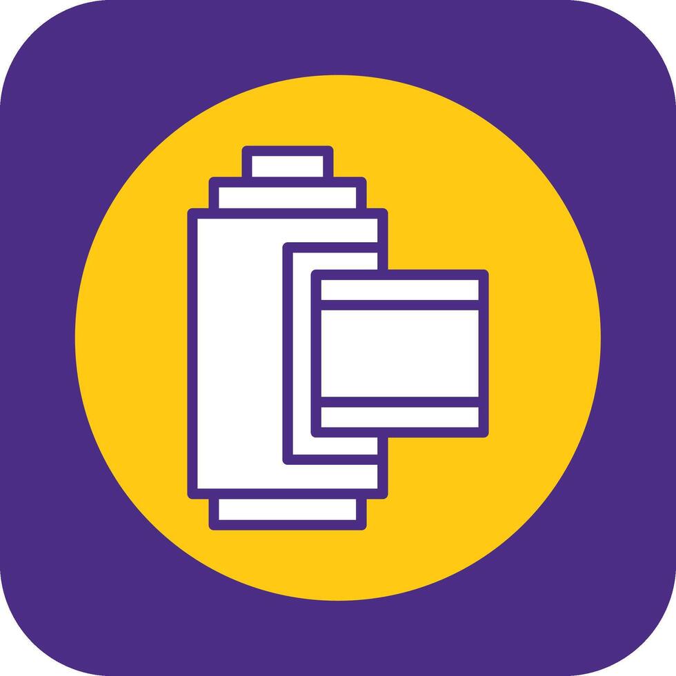 Camera Roll Filled Curve Icon vector