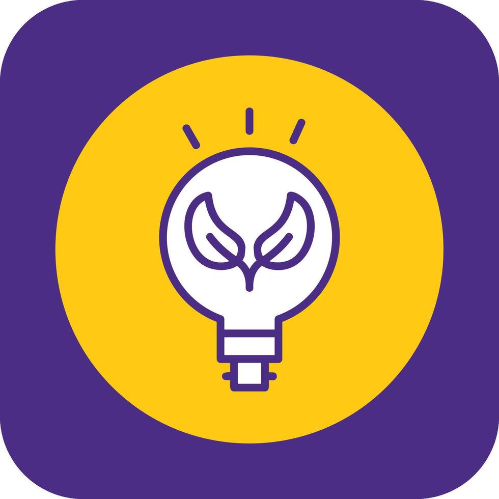 Energy Saving Filled Curve Icon vector