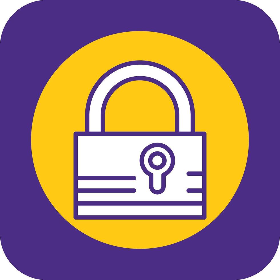 Padlock Filled Curve Icon vector