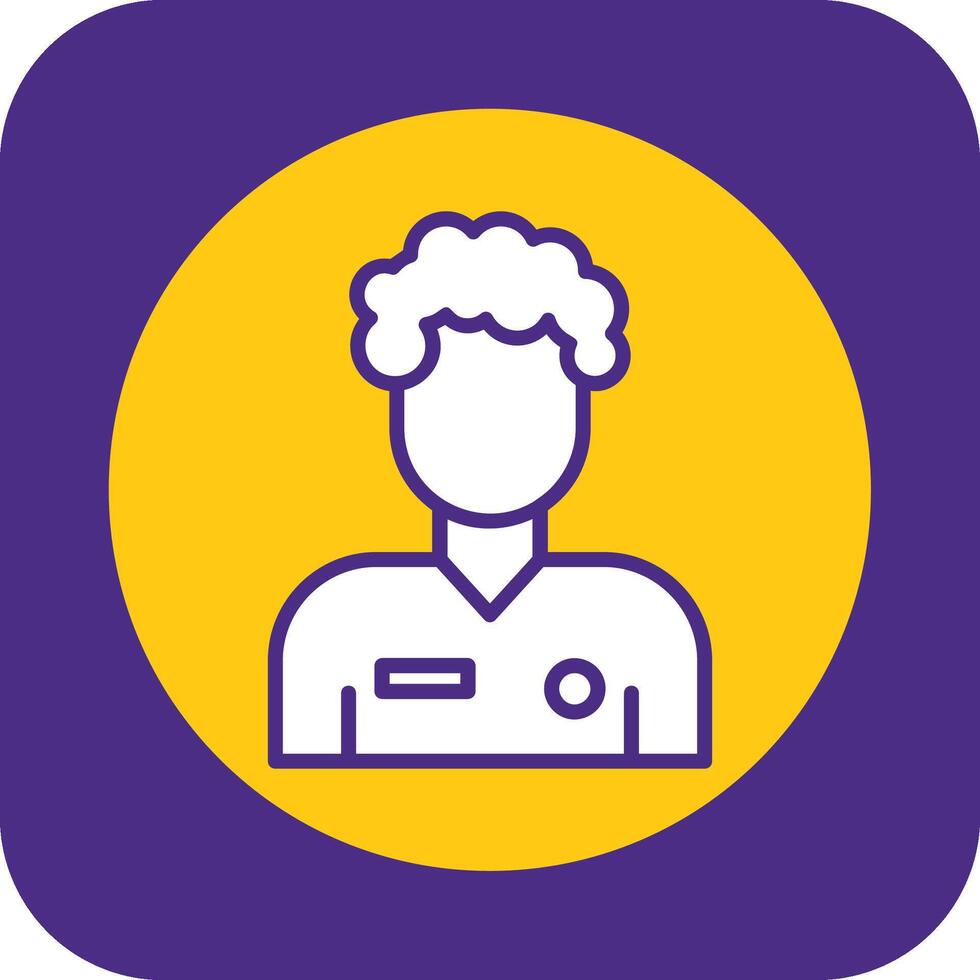 Student Filled Curve Icon vector