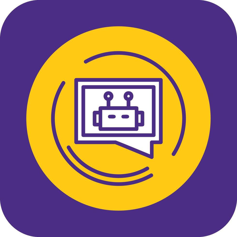 Auto Reply Filled Curve Icon vector
