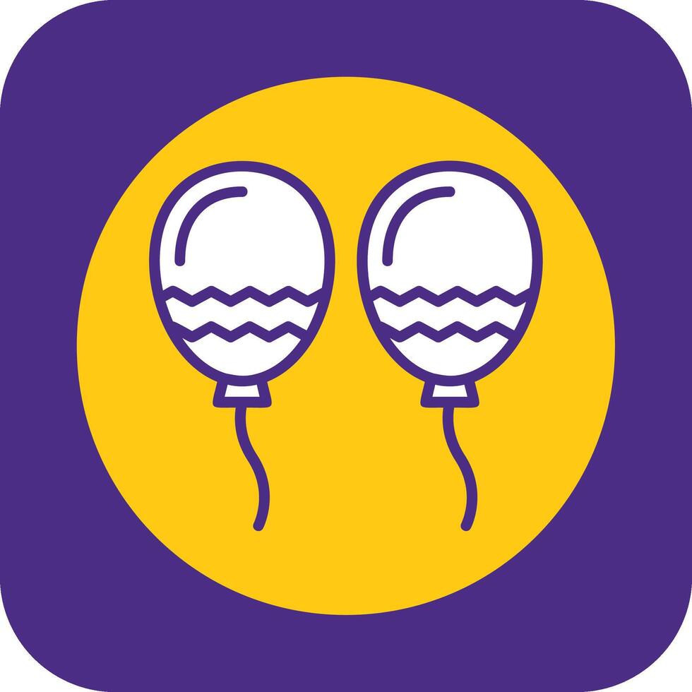 Balloons Filled Curve Icon vector