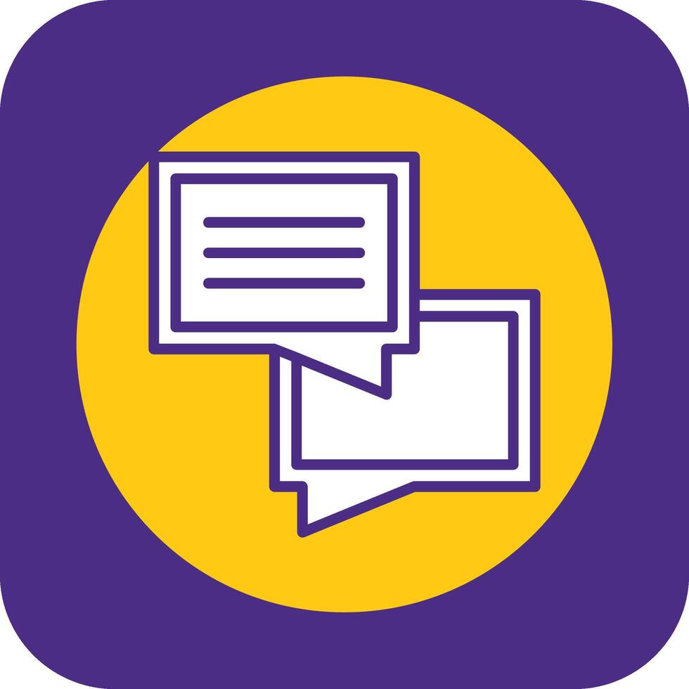 Chat Filled Curve Icon vector