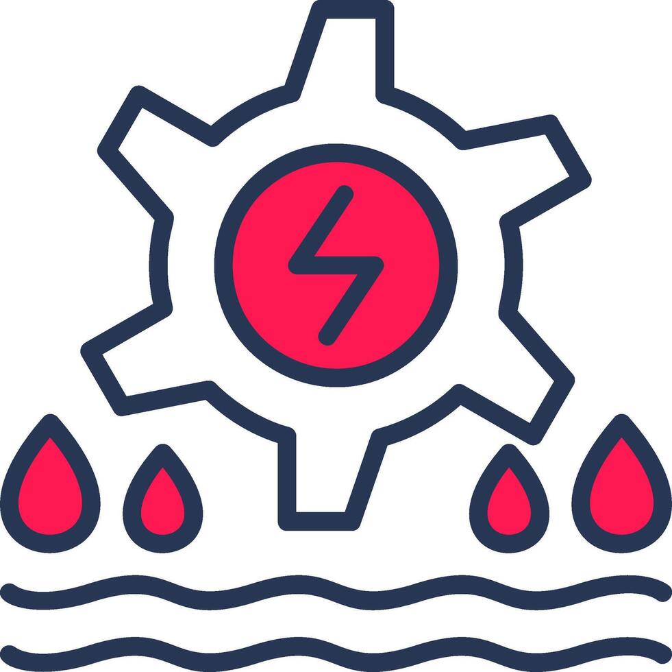 Hydro Power Line Half Filled vector