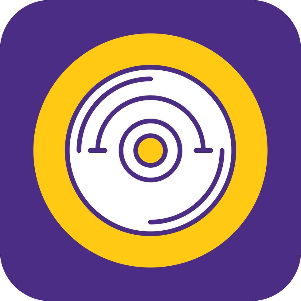 Compact Disc Filled Curve Icon vector