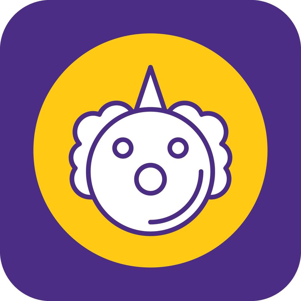 Clown Filled Curve Icon vector