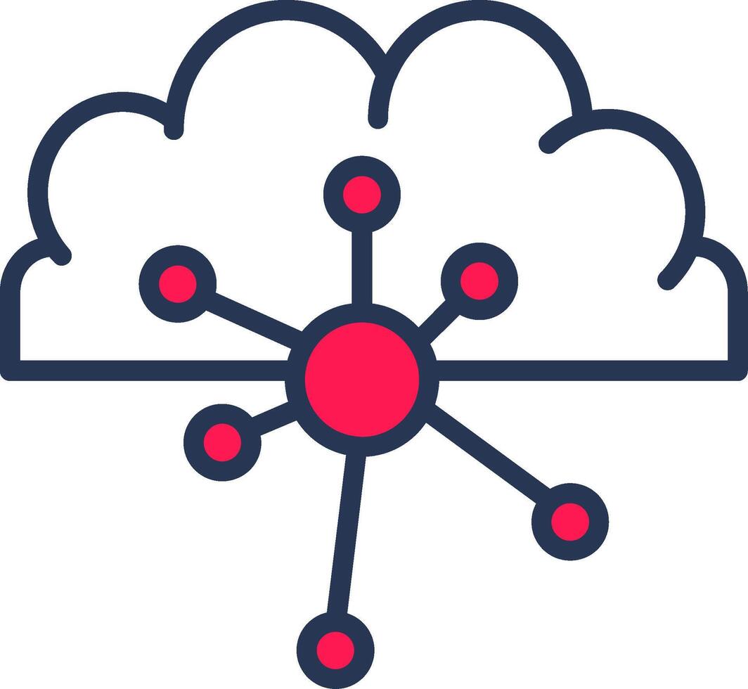 Mindmap Line Half Filled vector