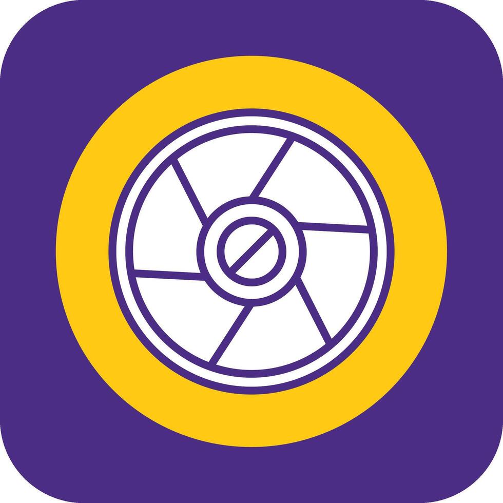 Camera Exposure Filled Curve Icon vector