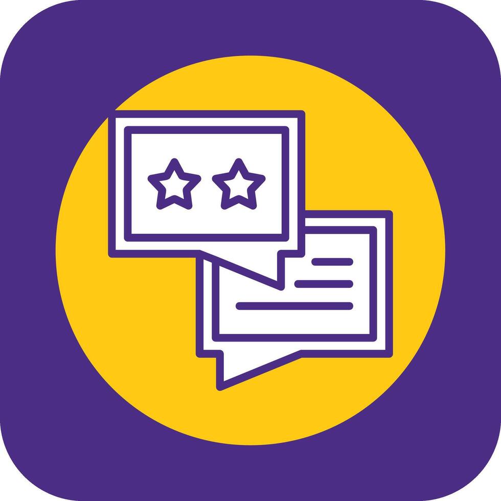 Feedback Filled Curve Icon vector