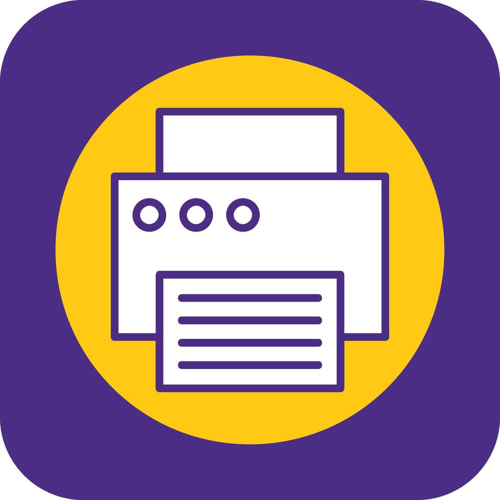 Fax Filled Curve Icon vector