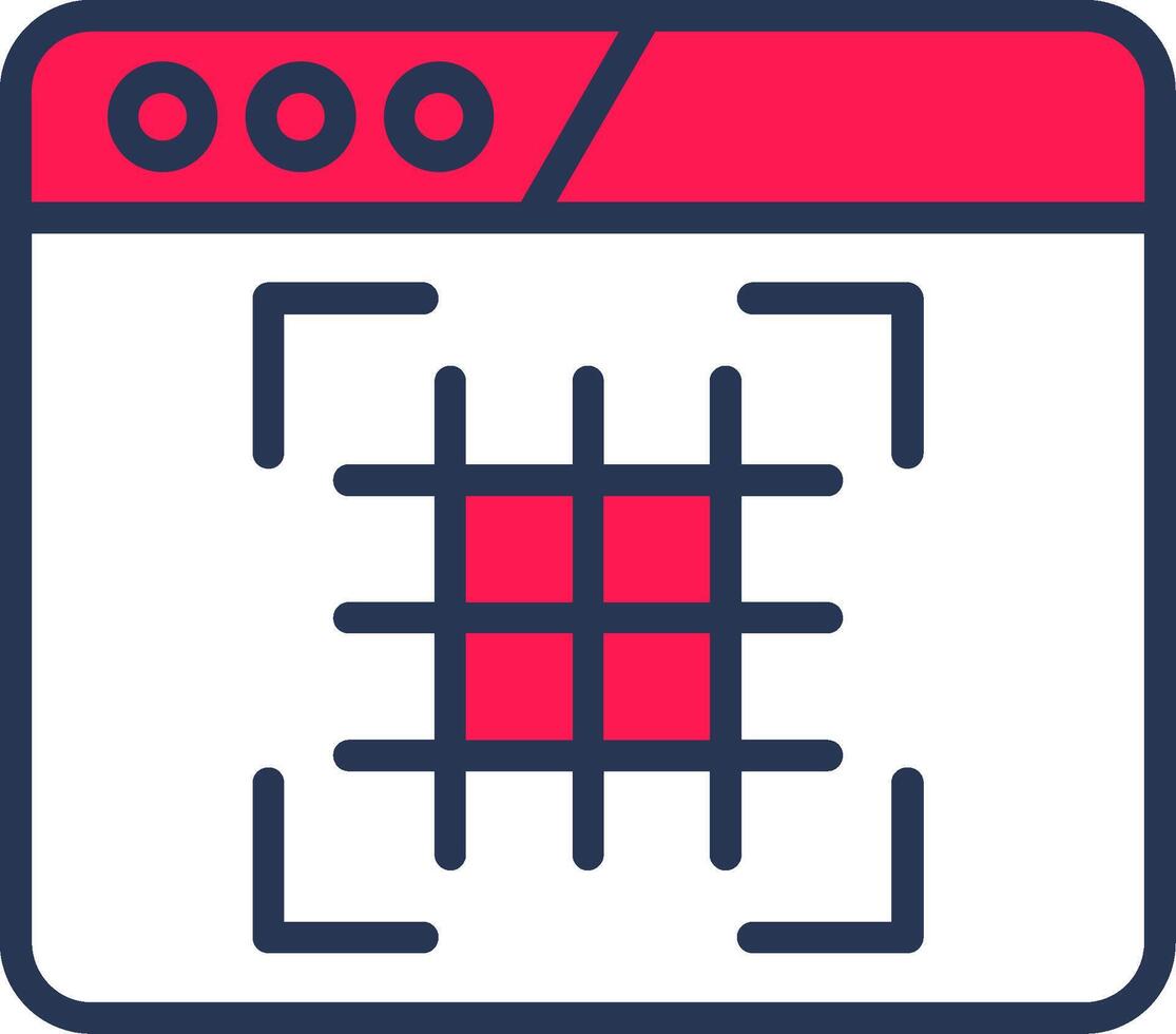 Grid Line Half Filled vector