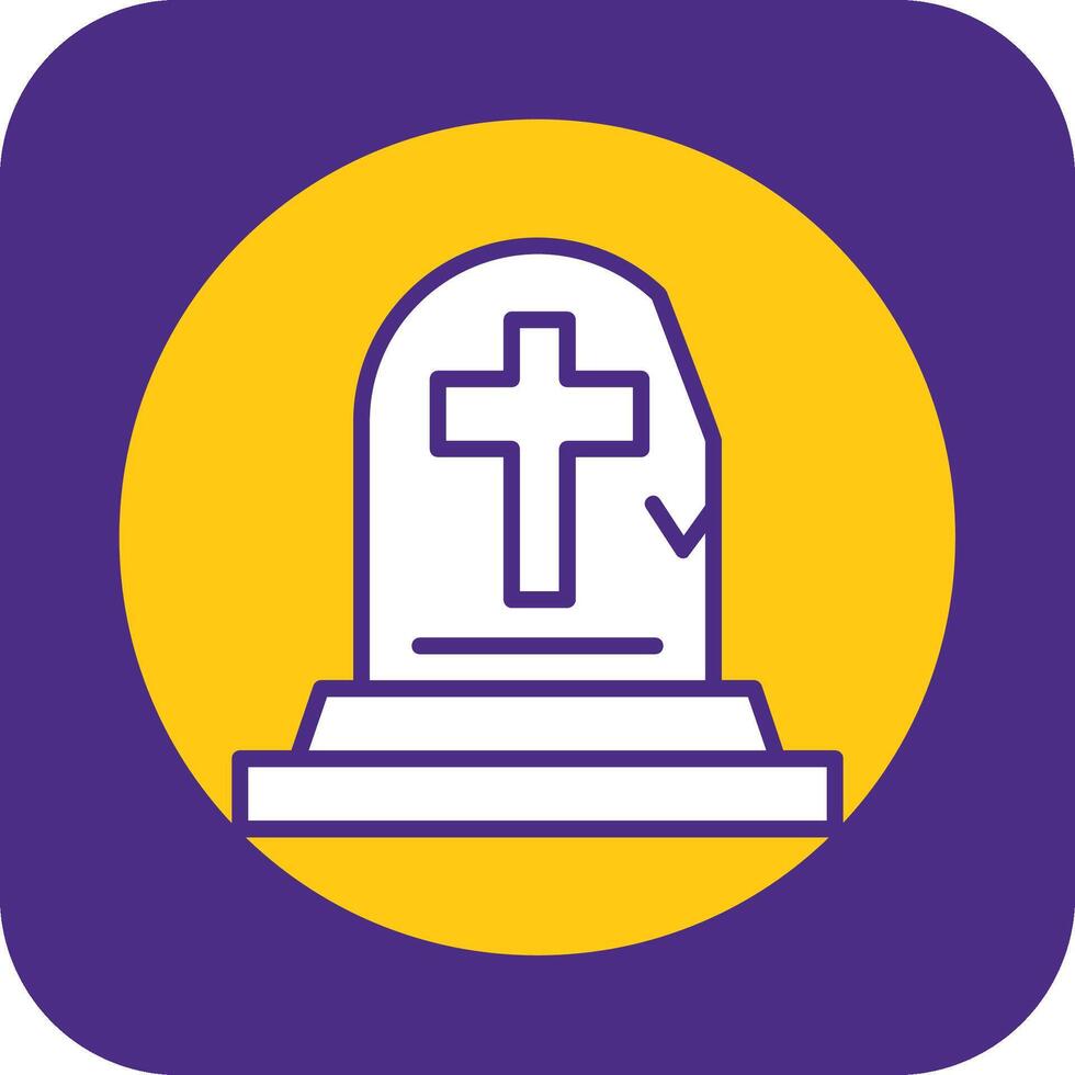 Tombstone Filled Curve Icon vector