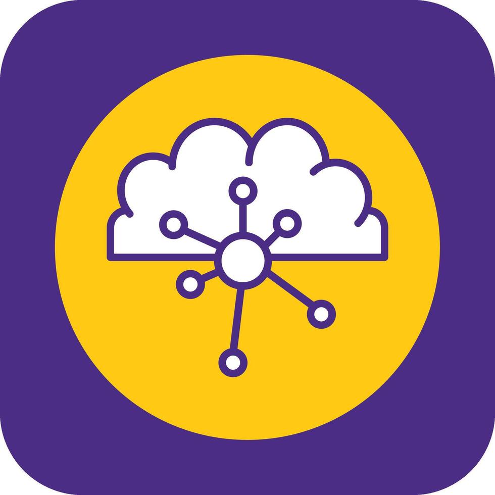 Mindmap Filled Curve Icon vector