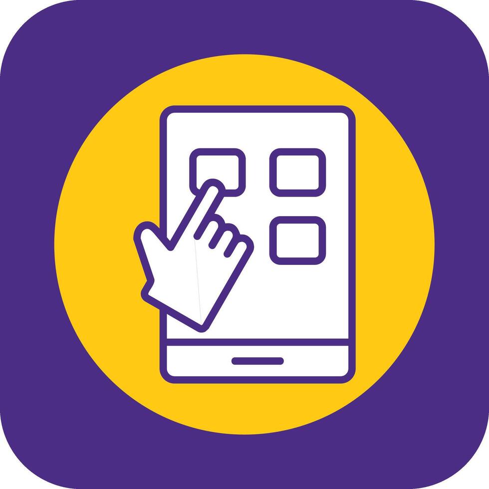 Interaction Design Filled Curve Icon vector