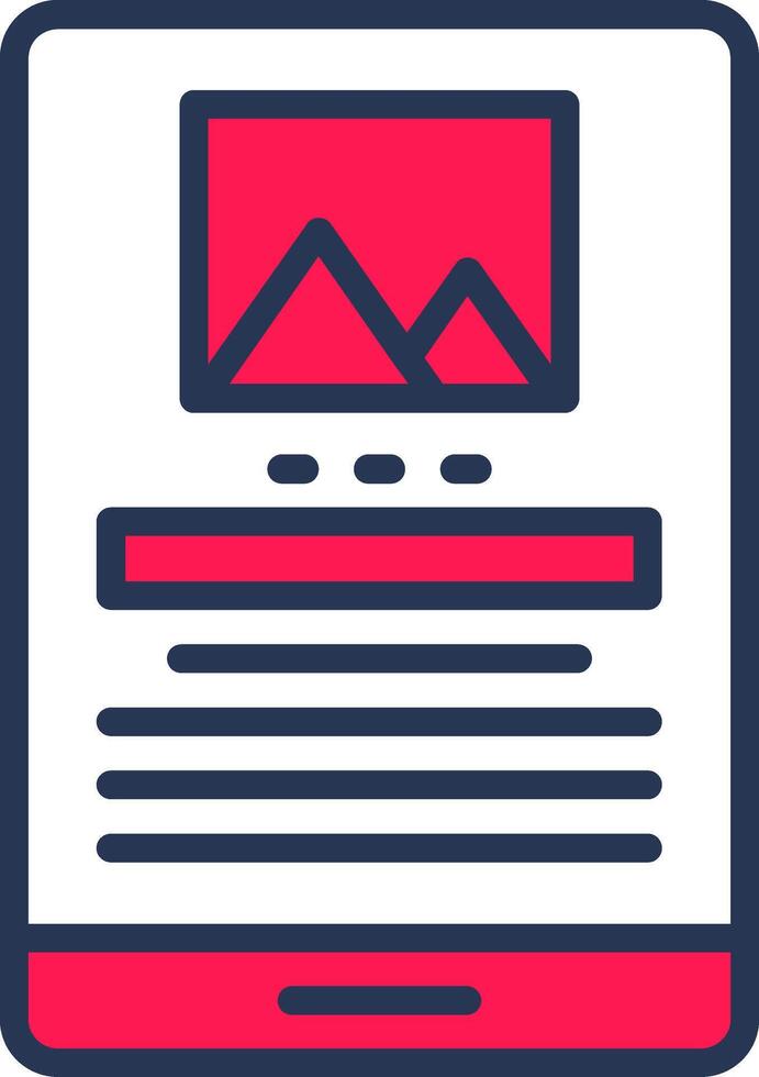 Flat Design Line Half Filled vector