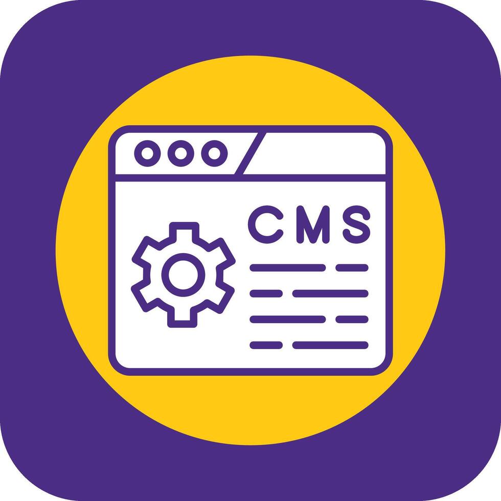 Content Management System Filled Curve Icon vector