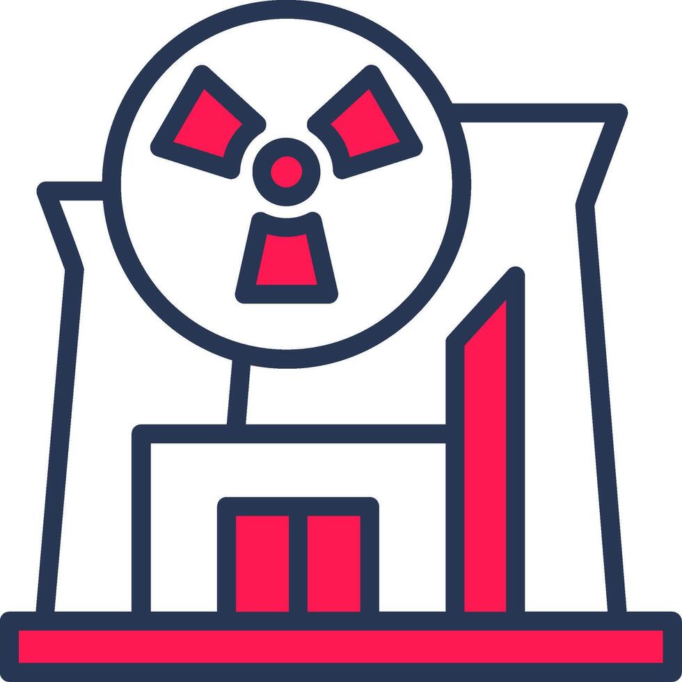 Nuclear Plant Line Half Filled vector