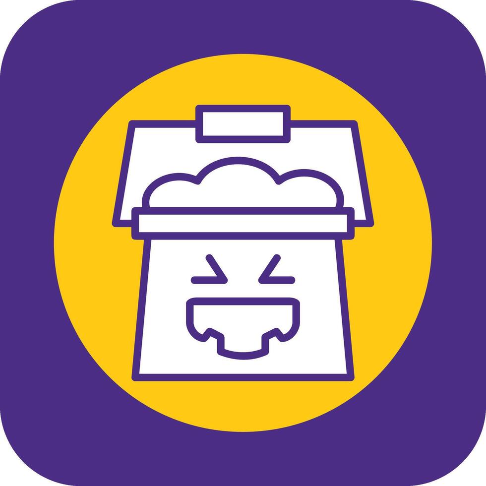Trick or Treat Filled Curve Icon vector