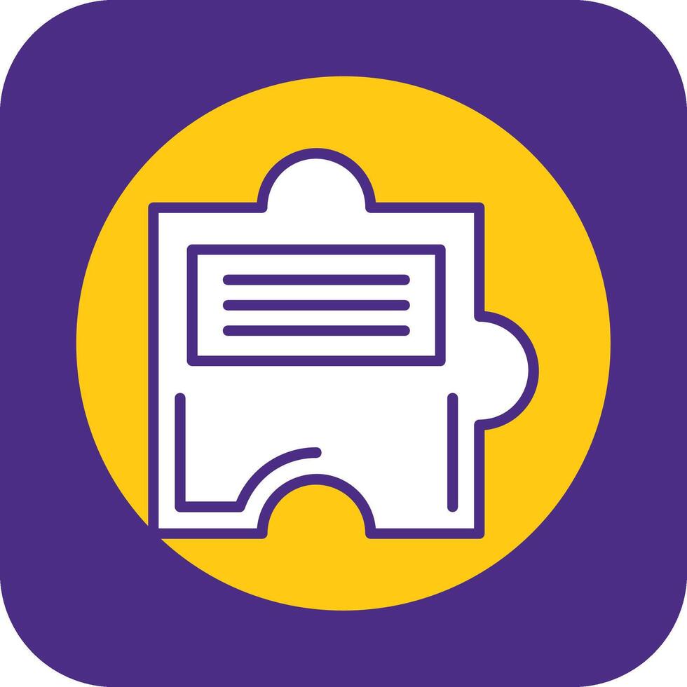 Puzzle Filled Curve Icon vector