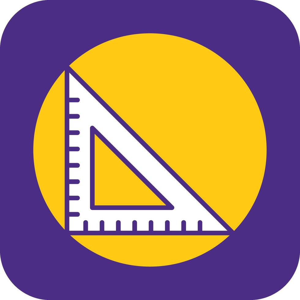 Triangular Ruler Filled Curve Icon vector