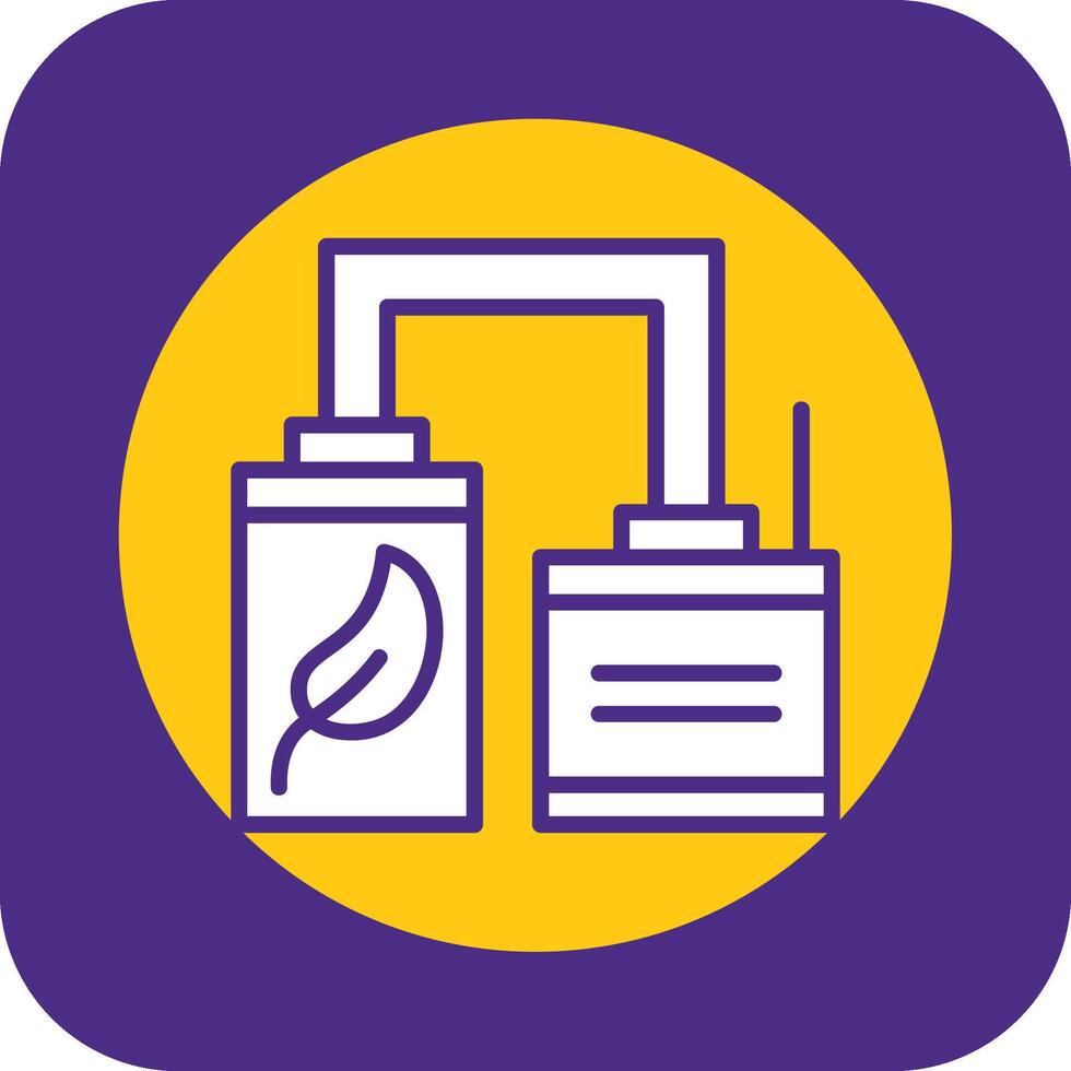 Biogas Filled Curve Icon vector